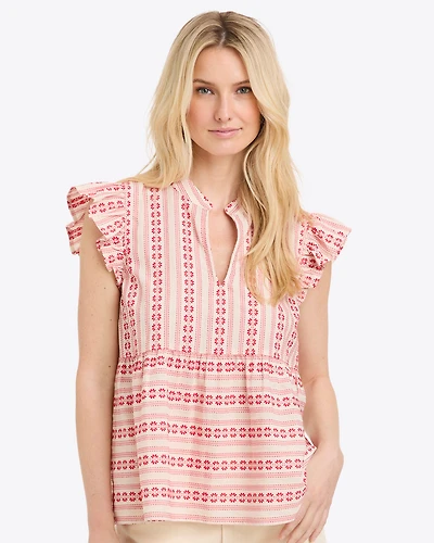 Penelope Top Dobby Stripe