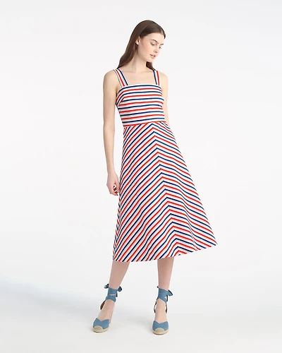Angela Love Circle Midi Dress Americana Stripes
