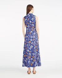 Evangeline Midi Shirtdress Abstract Dahlia