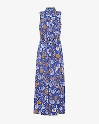 Evangeline Midi Shirtdress Abstract Dahlia