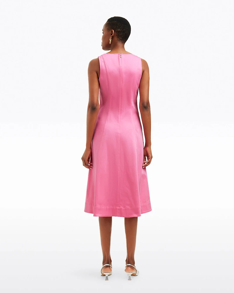Genevieve Square Neck Sleeveless Midi Dress