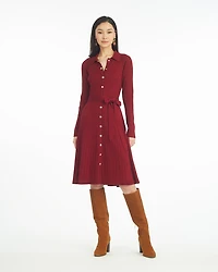 Monroe Knit Midi Dress Burgundy