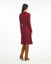 Monroe Knit Midi Dress Burgundy