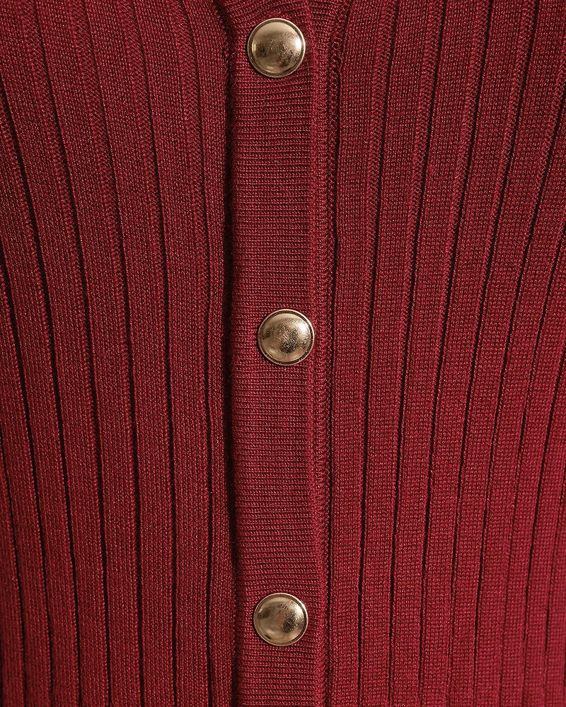 Monroe Knit Midi Dress Burgundy
