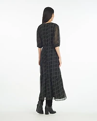 Sophie Tie Waist Midi Dress Dainty Check