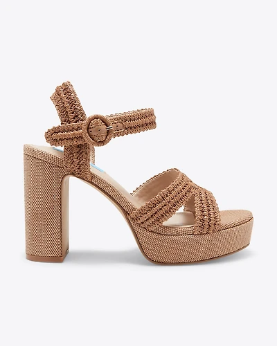 Rattan Strappy Heel