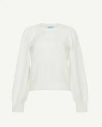 Scalloped Crewneck Sweater
