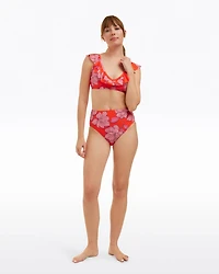 Red Magnolia High Waist Bottom