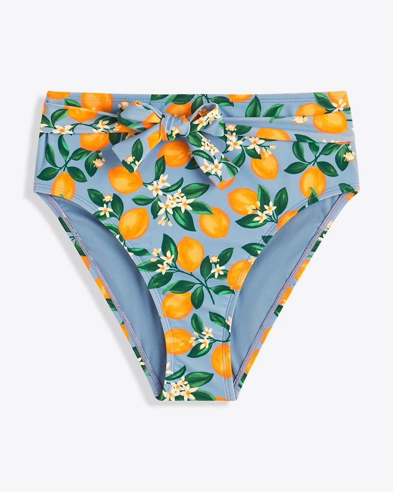Lemon Blossom High Waist Bottom with Belt