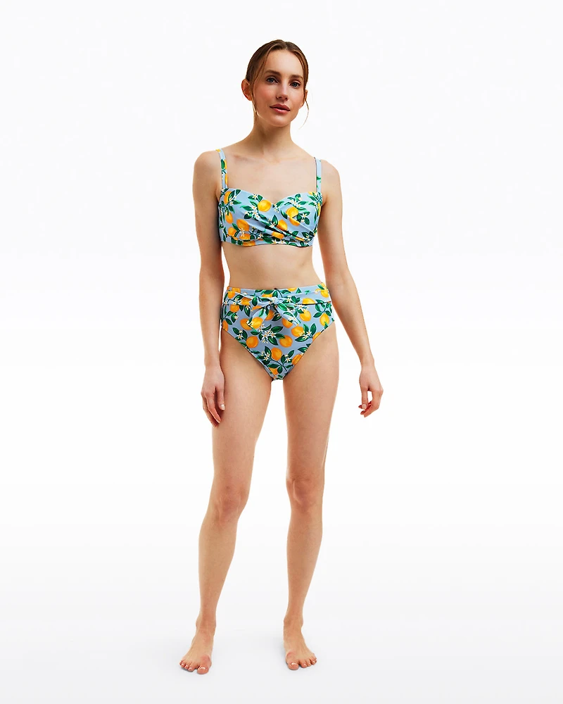Lemon Blossom High Waist Bottom with Belt