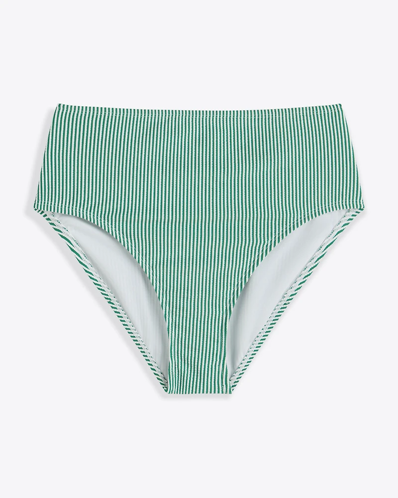Seersucker High Waist Bottom