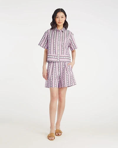 Tailored Shorts Dotted Stripes Jacquard