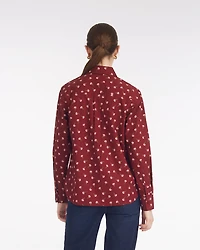 Long-Sleeve Button Down Burgundy Buds