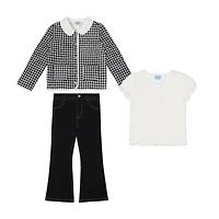 Girls' Top, Pant And Jacket Set