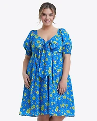 Jennifer Mini Dress Polka Dot Floral