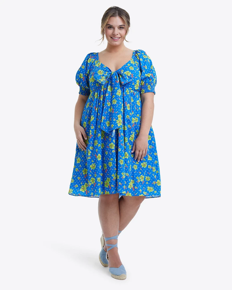Jennifer Mini Dress Polka Dot Floral
