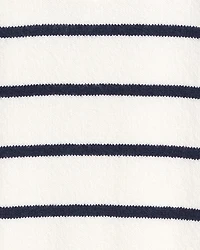Striped Quarter Zip Sweater Mariner Stripe