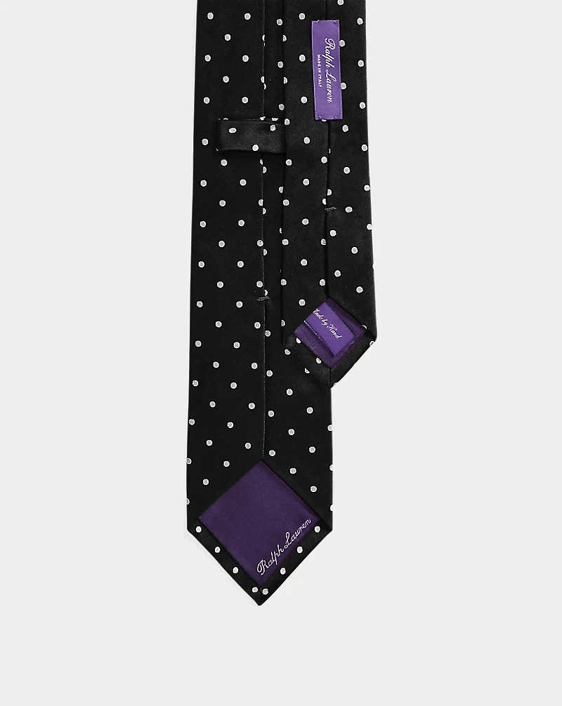 Polka-Dot Silk Satin Tie