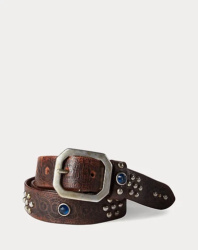 Studded Leather Belt