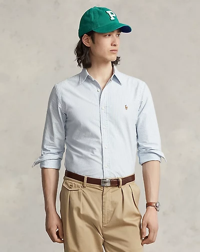 Classic Fit Striped Oxford Shirt