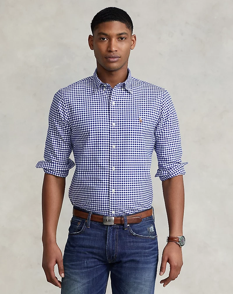 Slim Fit Gingham Oxford Shirt