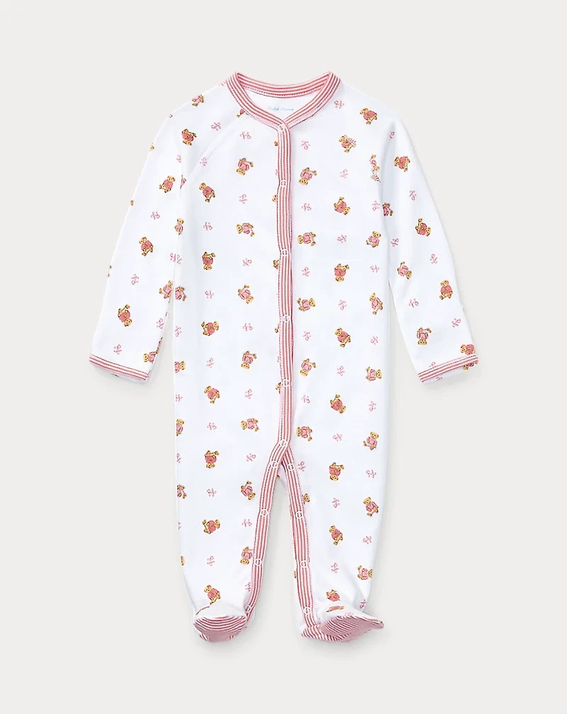 Polo Bear Cotton Footed Coverall