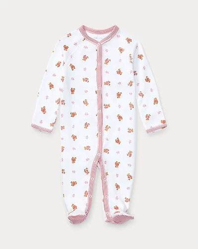 Polo Bear Cotton Footed Coverall