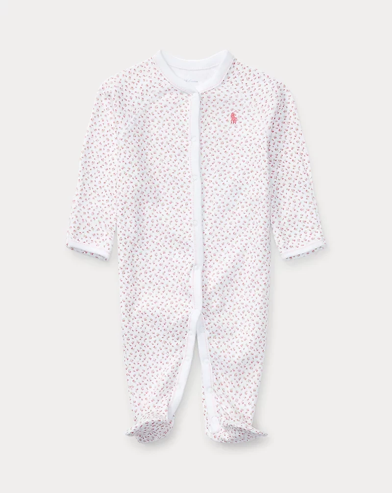 Floral Cotton Footed Coverall