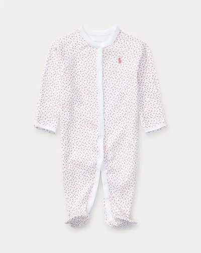 Floral Cotton Footed Coverall