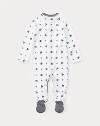Polo Bear Cotton Footed Coverall