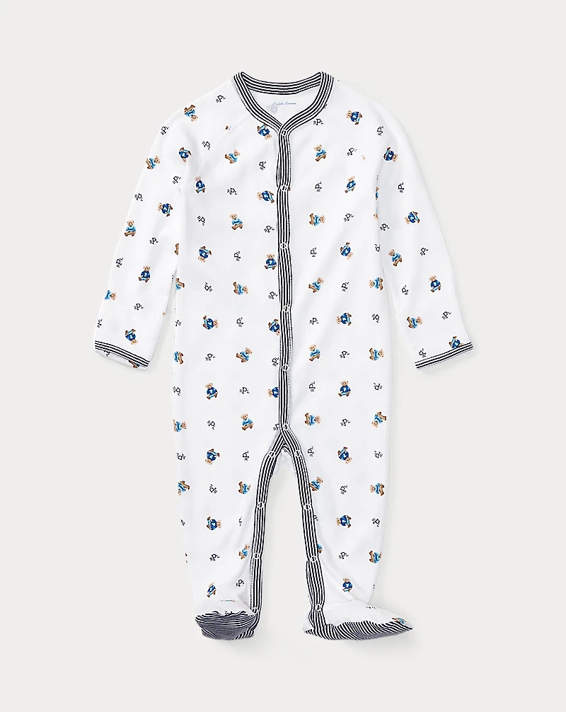 Polo Bear Cotton Footed Coverall