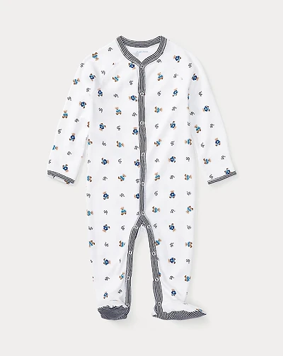 Polo Bear Cotton Footed Coverall