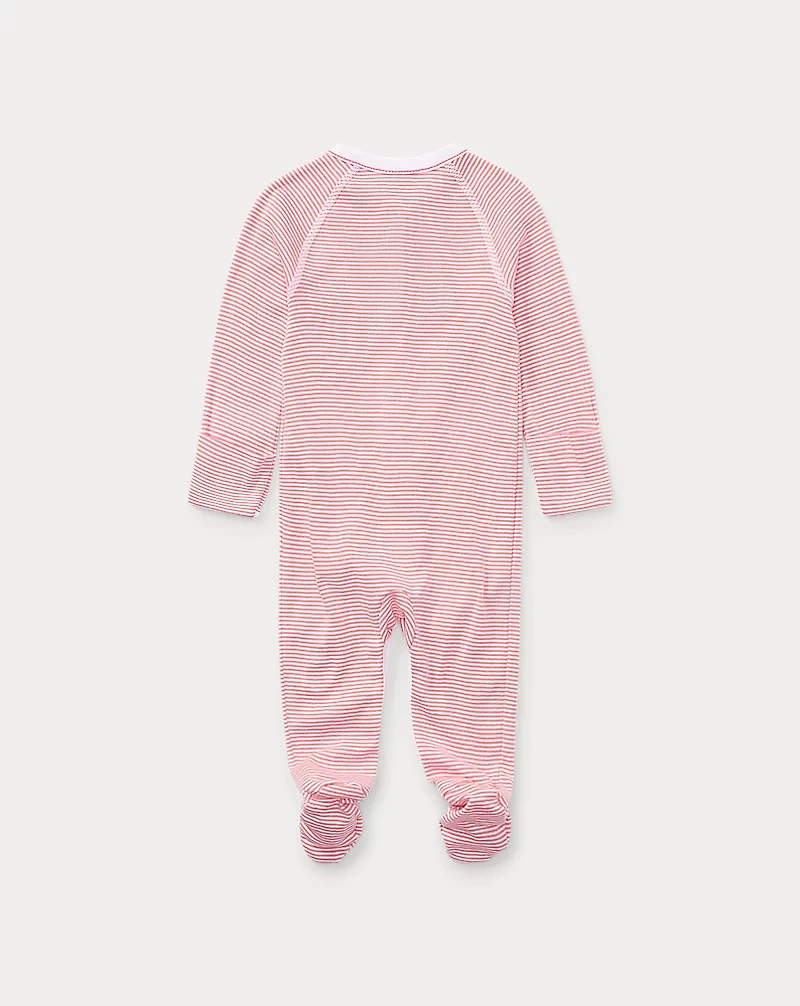 Striped Cotton Footed Coverall
