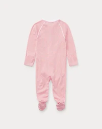 Striped Cotton Footed Coverall