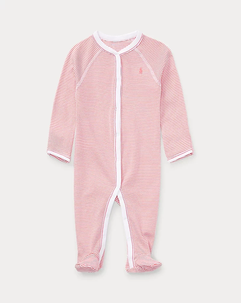 Striped Cotton Footed Coverall