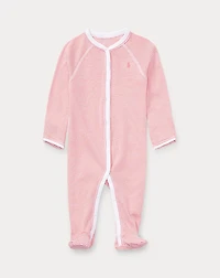 Striped Cotton Footed Coverall