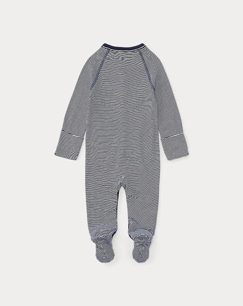 Striped Cotton Footed Coverall