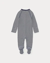 Striped Cotton Footed Coverall