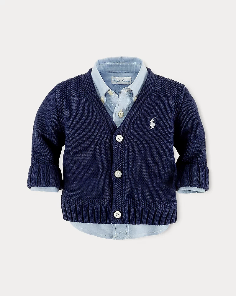 Cotton V-Neck Cardigan
