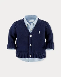 Cotton V-Neck Cardigan