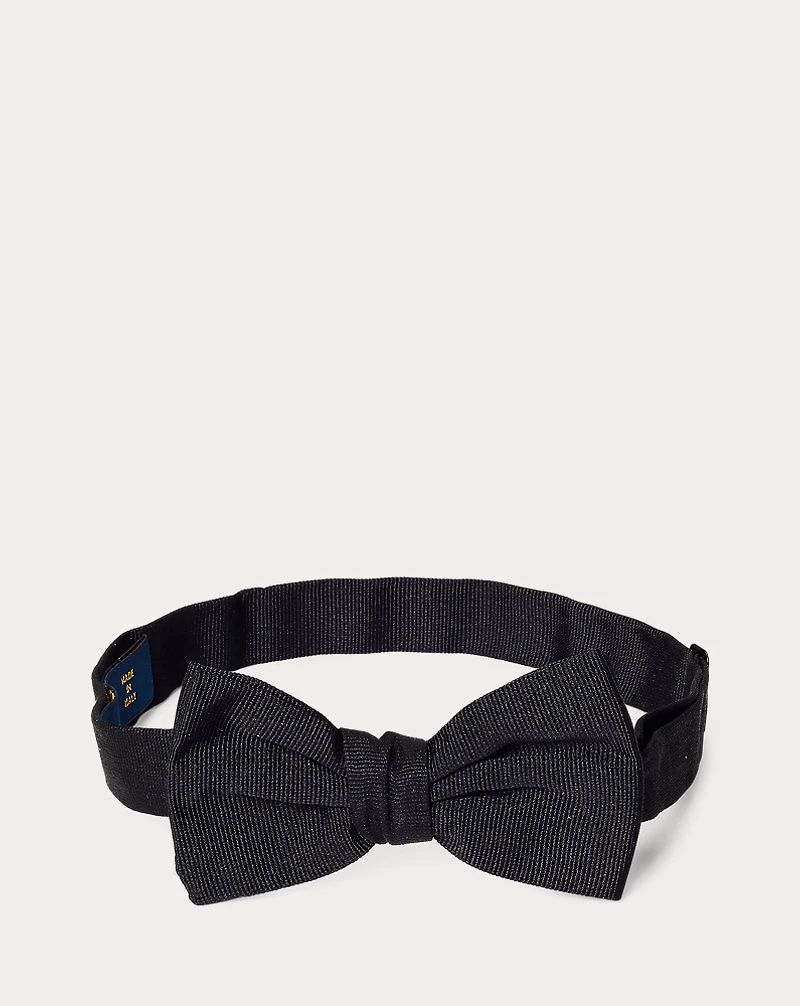 Pre-Tied Silk Grosgrain Bow Tie