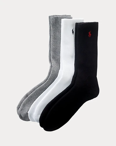 Cotton-Blend Crew Sock 3-Pack