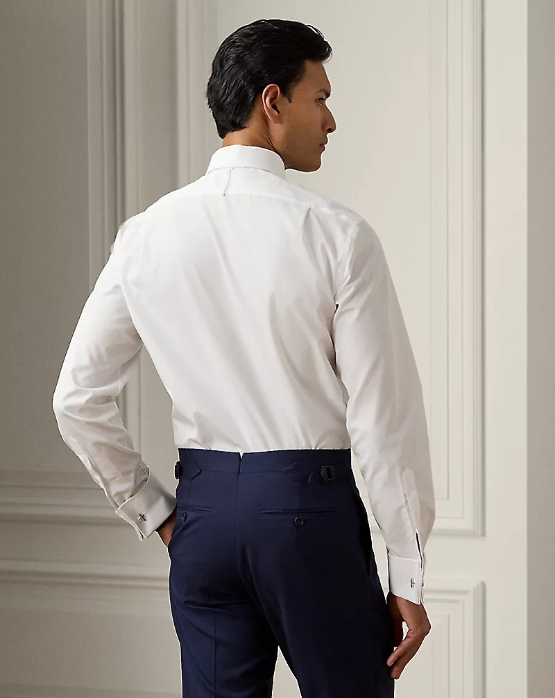 Piqué-Bib French Cuff Tuxedo Shirt