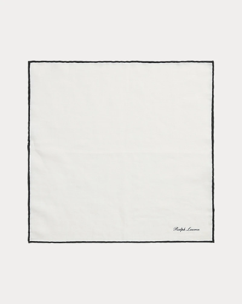Tipped Linen Pocket Square