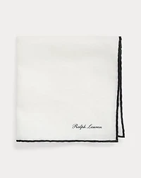 Tipped Linen Pocket Square