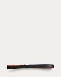 Slider-Buckle Leather Belt