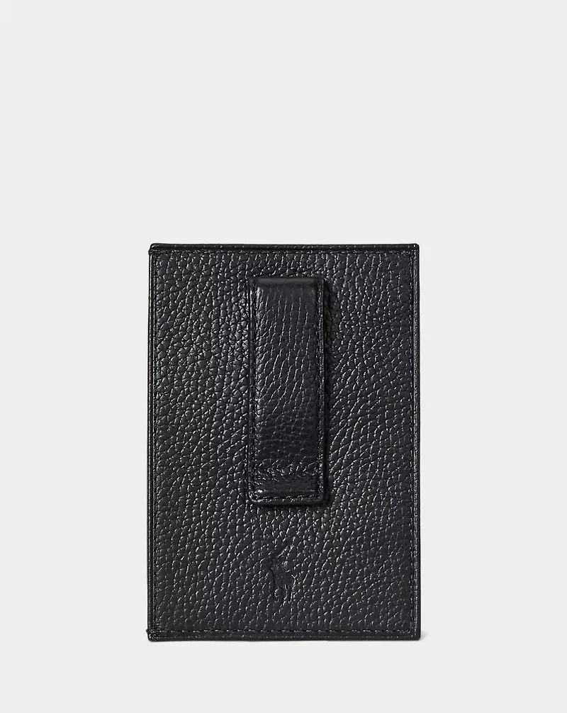 Pebbled-Leather Money Clip