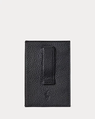 Pebbled-Leather Money Clip