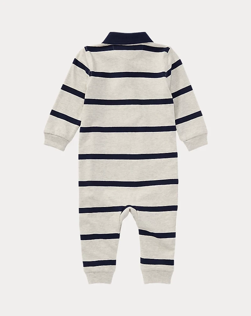 Striped Cotton Jersey Rugby Coverall
