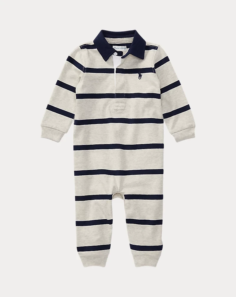Striped Cotton Jersey Rugby Coverall